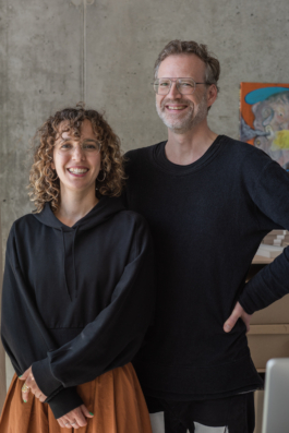  Portrait of the Graphic Design Duo Laure Boer and Sebastian Bissinger at their Studio in Berlin Kreuzberg