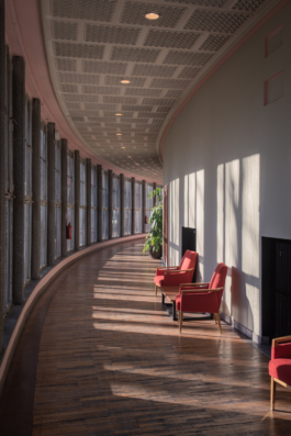  Corridor of the Spreeblick at Funkhaus Berlin's Foyer on a sunny day